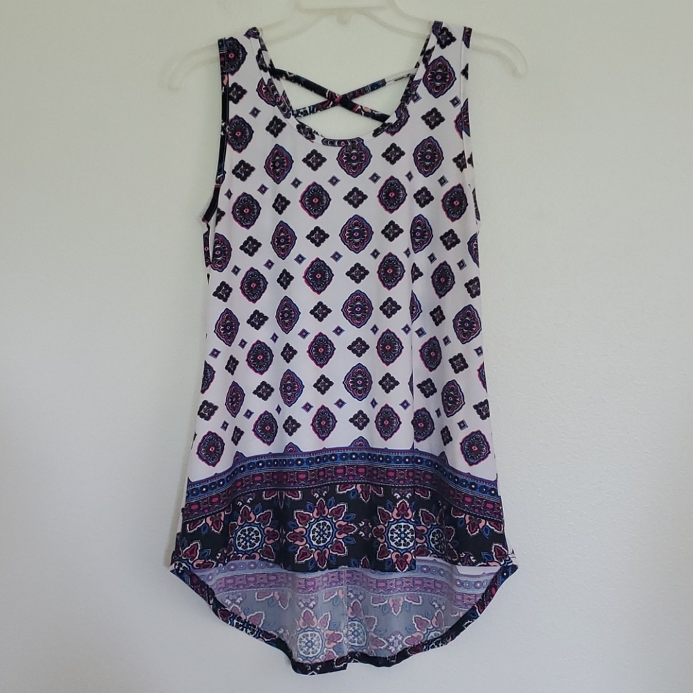 Love Spell Sleeveless Print Top L